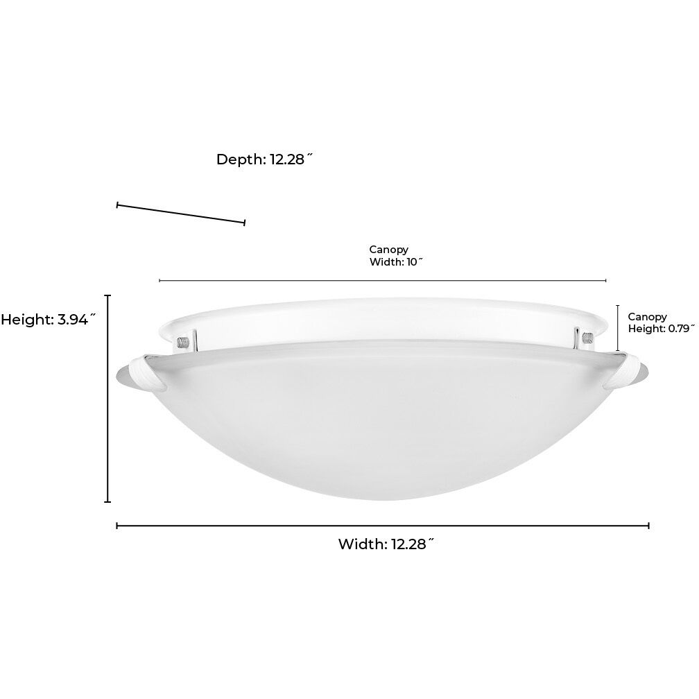 Sulona 2 Light 12 inch Matte White Flush Mount Ceiling Light